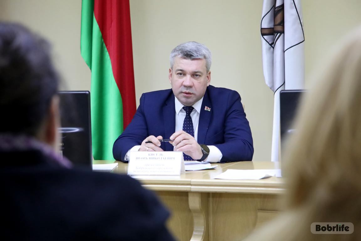 Старшыня гарвыканкама Ігар Кісель правёў прыём бабруйчан