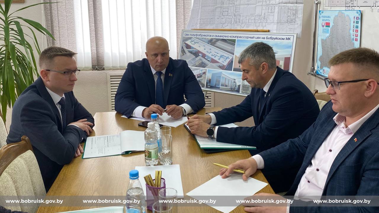 Глава Бобруйска оценил ход строительства цеха полуфабрикатов на ОАО «Бобруйский мясокомбинат»