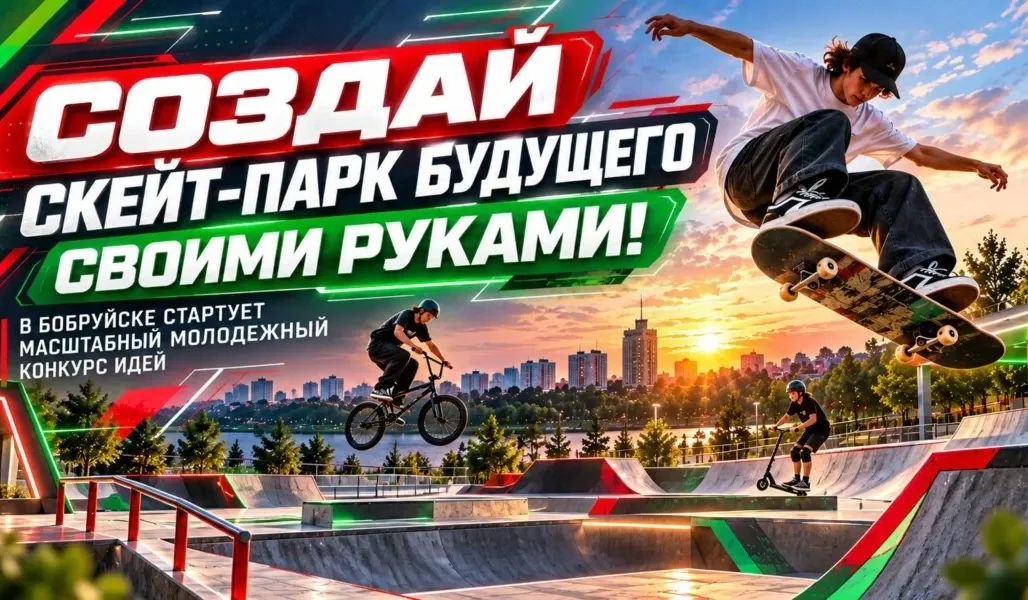 Создай скейт-парк будущего своими руками: в Бобруйске стартует масштабный молодежный конкурс идей